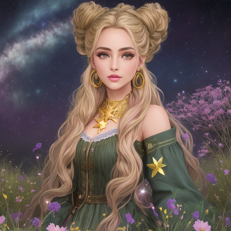 01501-2735836693-Celestial meadow with starlit grass and cosmic blooms., Alchemist in rags, Mistress, Average Height, in shape, Square Face, Oliv.jpg